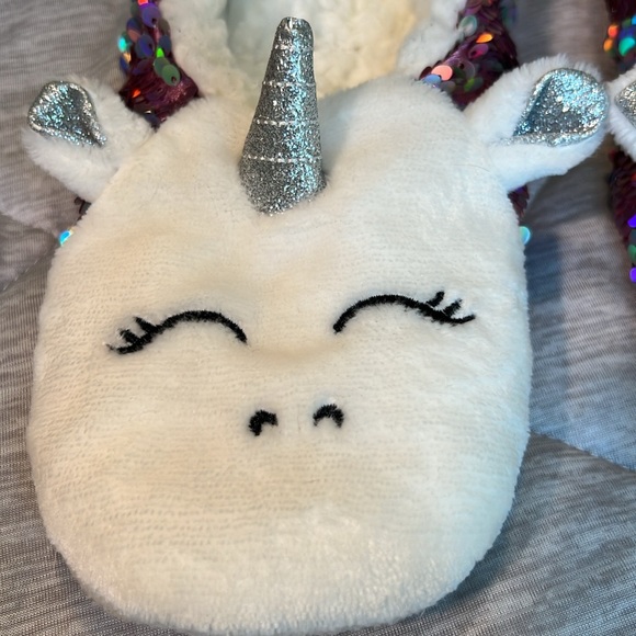 Unicorn sequin slippers - Picture 6 of 8